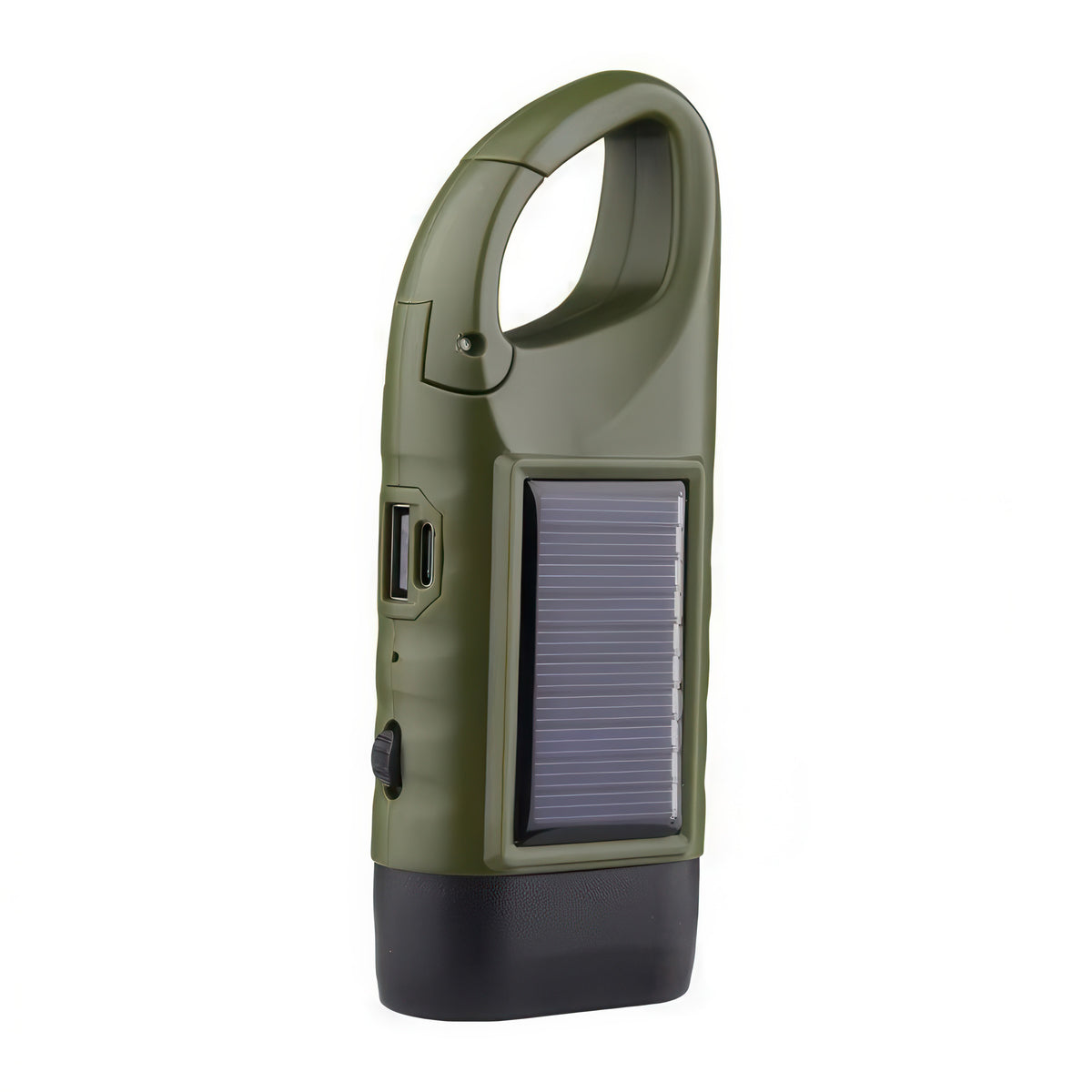 Solar Powered Hand Crank Flashlight with Powerbank