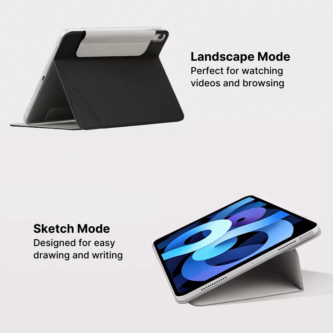 Touch Non-Slip iPad Case 3-Layer Magnetic Separable Design