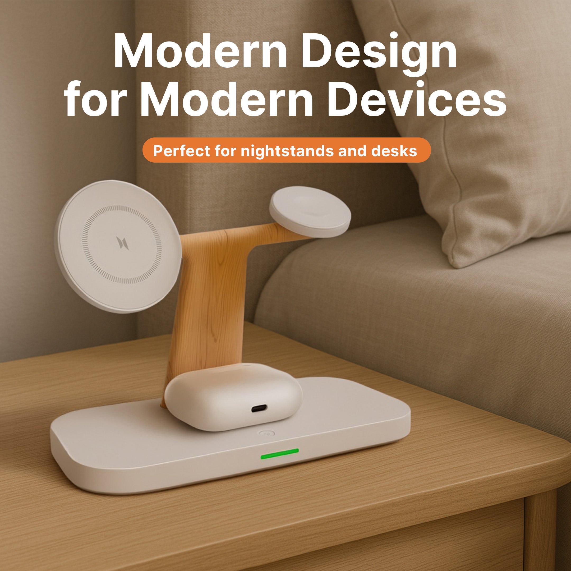 3-in-1 MagSafe Wireless Charger with Night Lamp