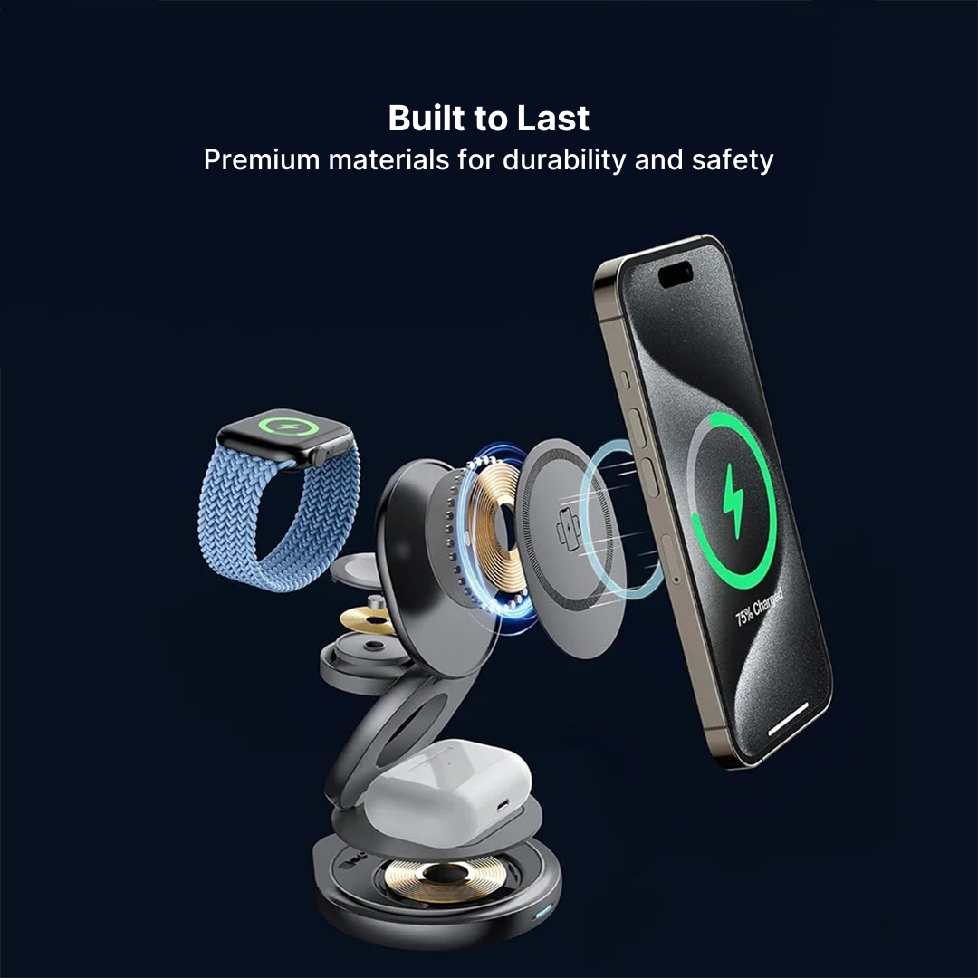 FlexCharge 3-in-1 Magnetic Wireless Charger