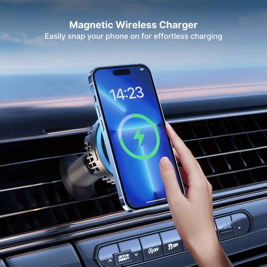 15W Fast Charge Magnetic Car Charger with Ice Cooling