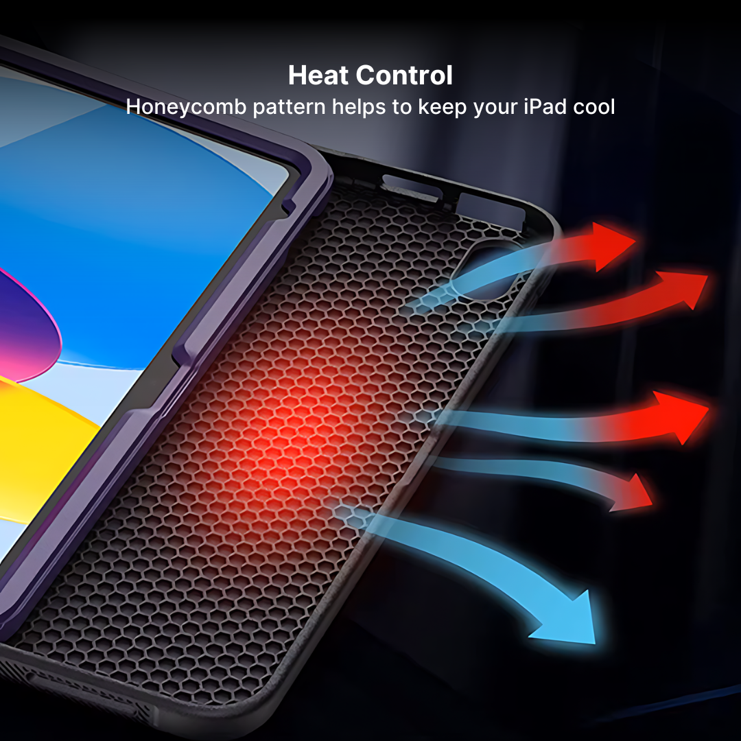 AirFlow Pro iPad Case with Adjustable Kickstand & Pencil Holder