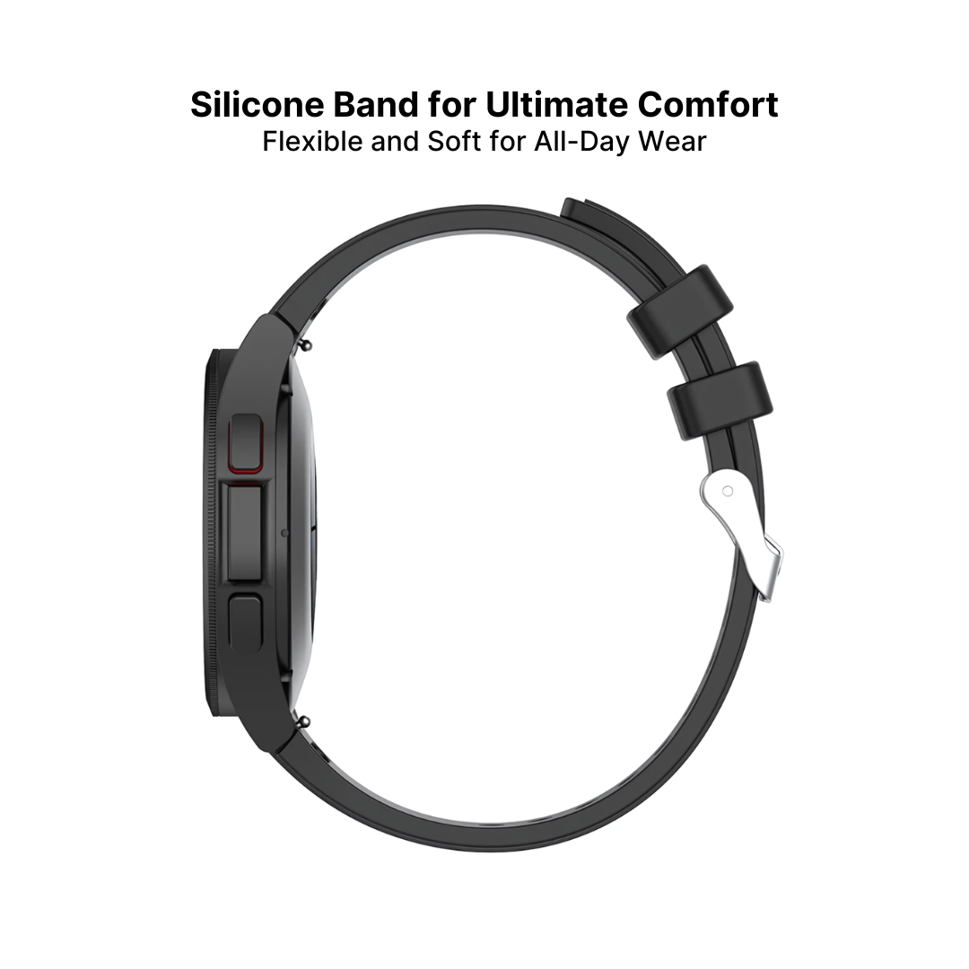 Samsung Galaxy Watch Silicone Sport Band, Tempered Glass