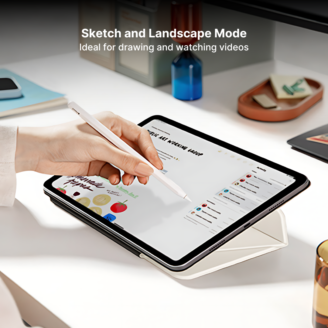 Touch Non-Slip iPad Case 3-Layer Magnetic Separable Design