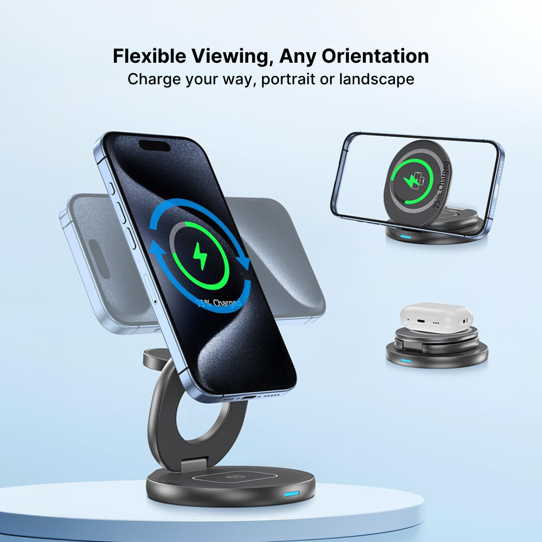 FlexCharge 3-in-1 Magnetic Wireless Charger