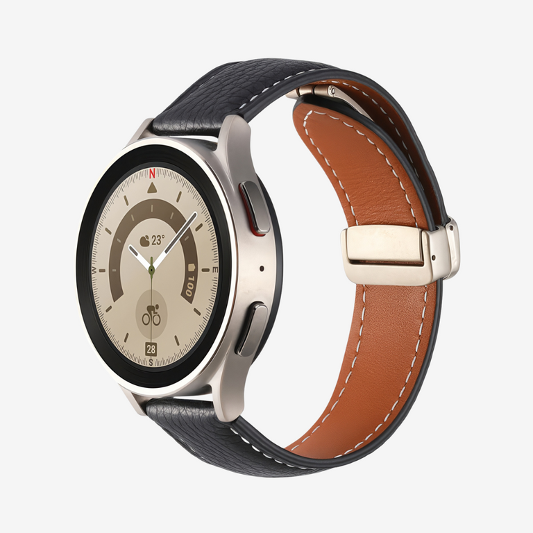 Classic Magnetic Leather Strap for Samsung Watch