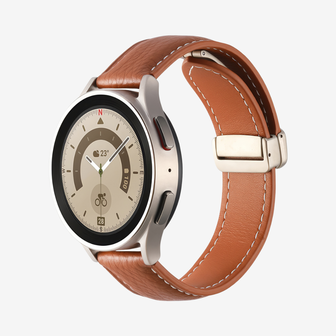 Classic Magnetic Leather Strap for Samsung Watch