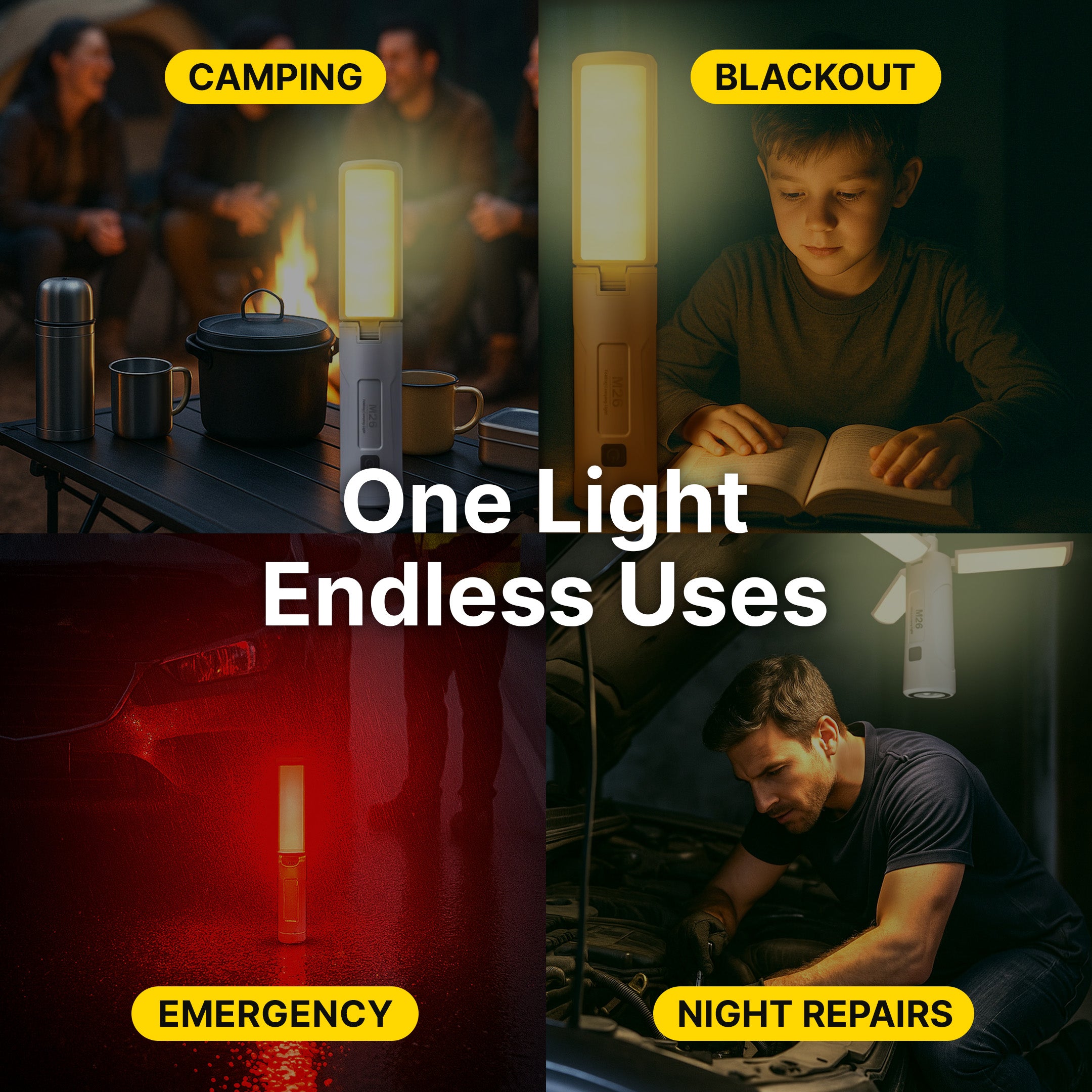 Outdoor Folding Camping Light with 8000 Lumens