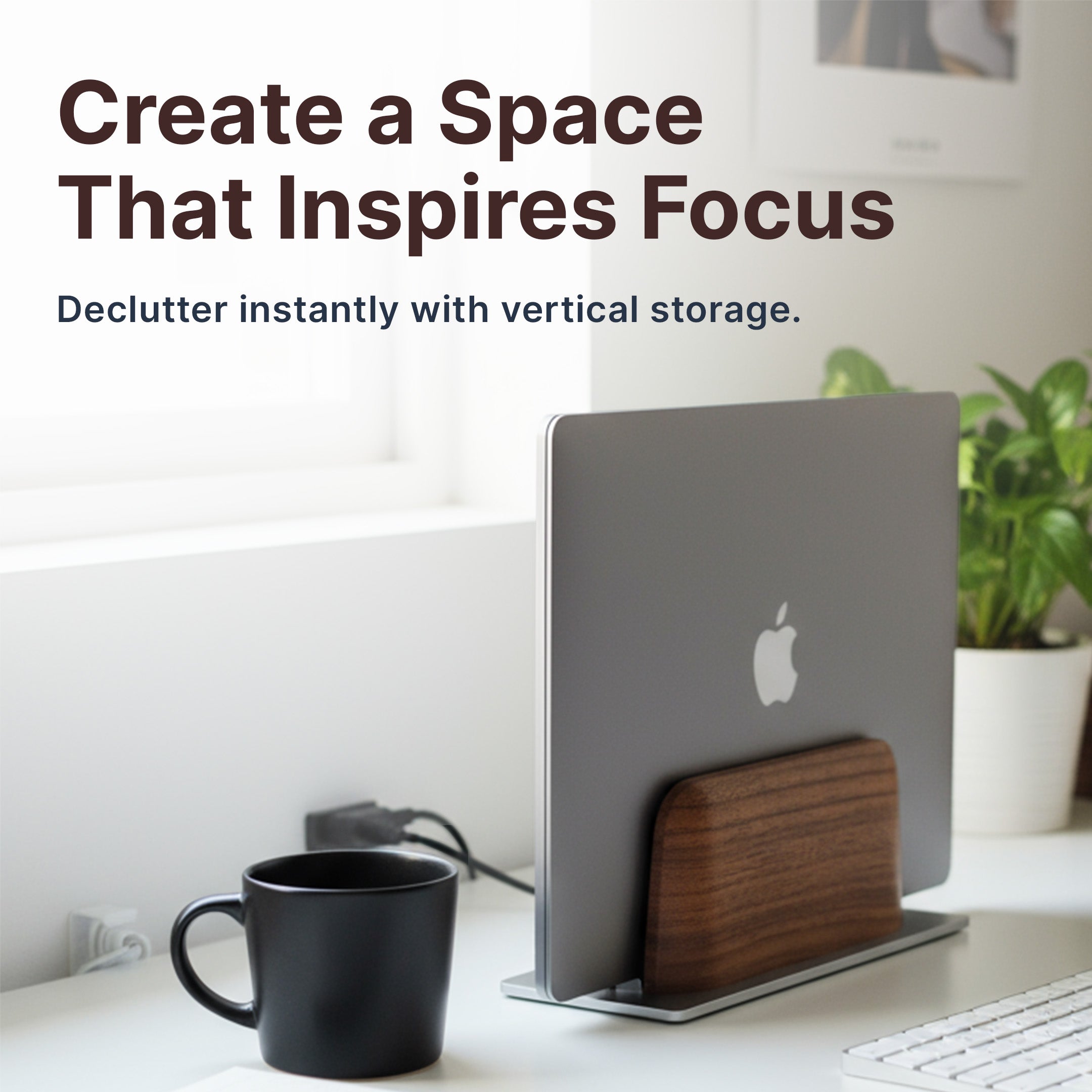 Wooden Vertical Laptop Holder