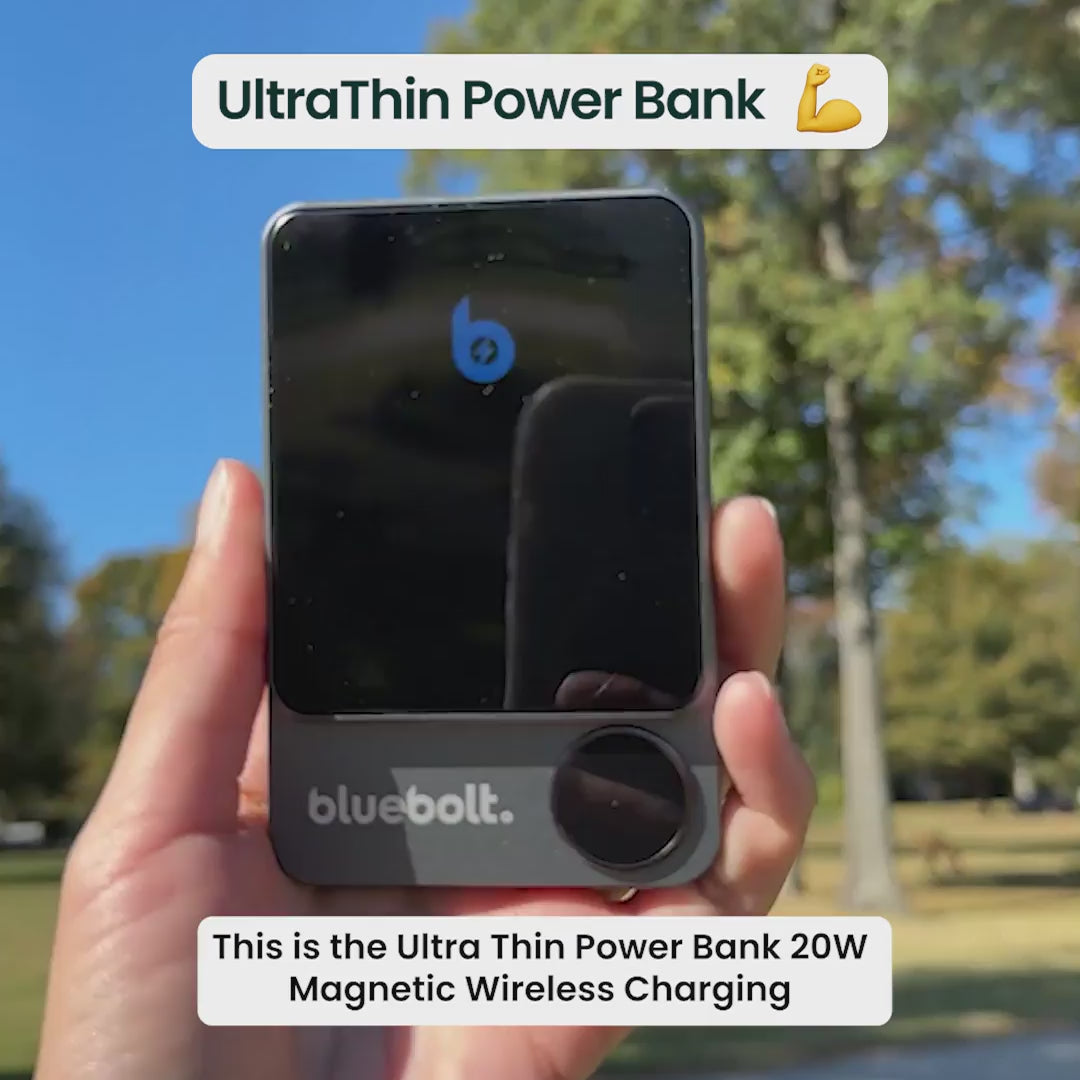 Ultra Thin Power Bank 20W Magnetic Wireless Charging
